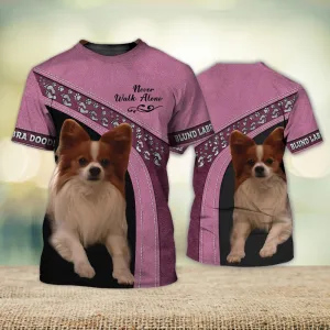 3D Dog T Shirts, Blund Labra Doodle Love Never Walk Alone All Over Print T-Shirt, Gift For Pet Loves