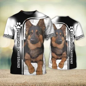 3D Dog T Shirts, Bohemian Shepherd All Over Print T-Shirt, Gift For Pet Loves
