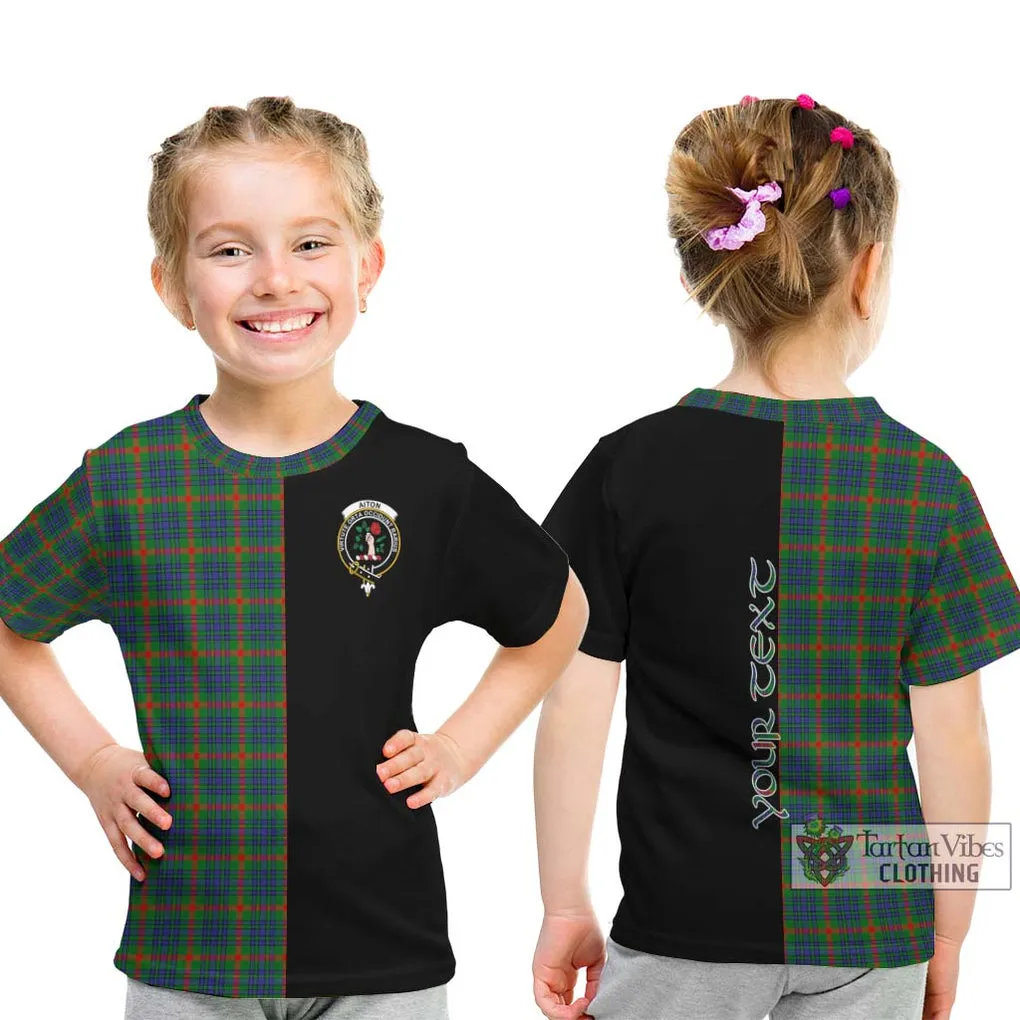 Aiton Tartan Kid T-Shirt with Family Crest and Half Of Me Style
