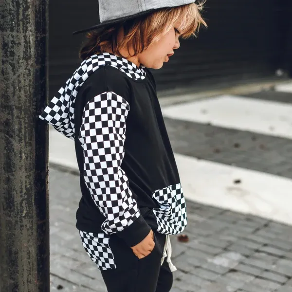 Black Check Bamboo Loungewear