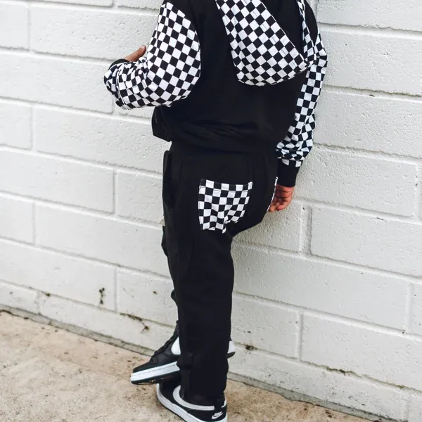 Black Check Bamboo Loungewear