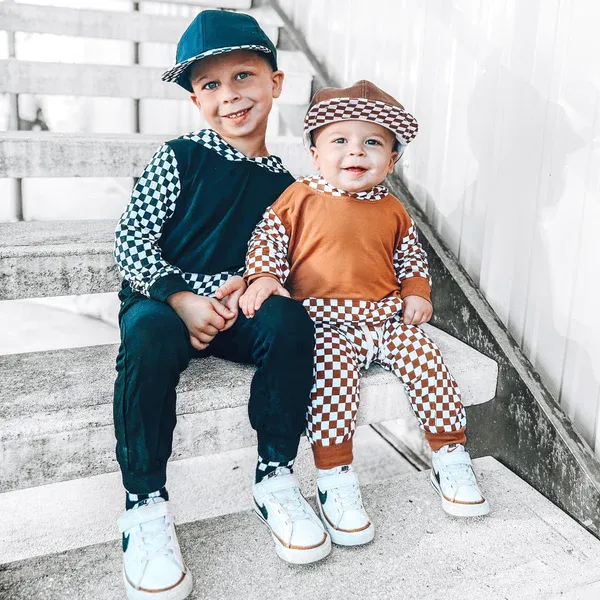 Black Check Bamboo Loungewear