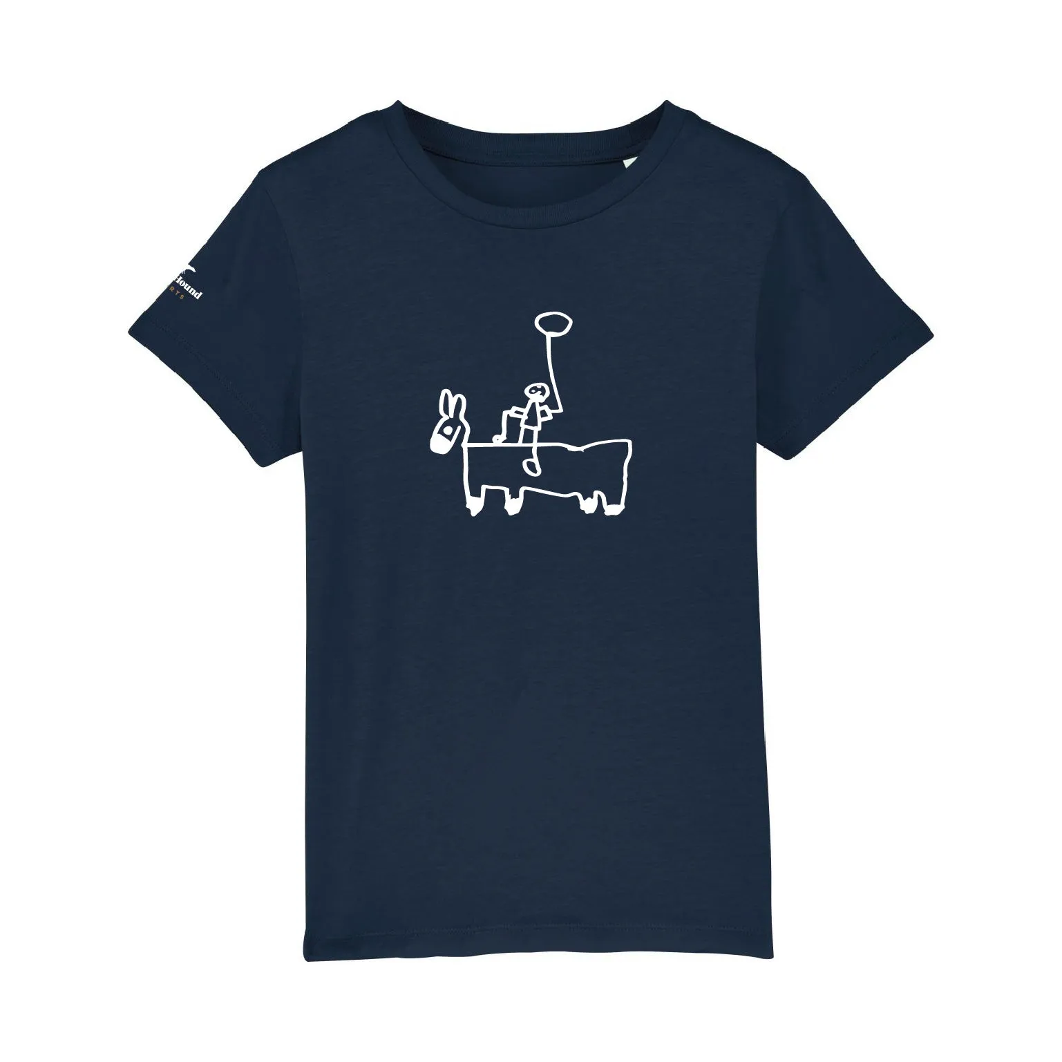 Black Hound Kid's Drawing T-Shirt