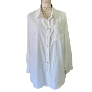 BloomChic White Long Sleeve Collared Shirt Size 12