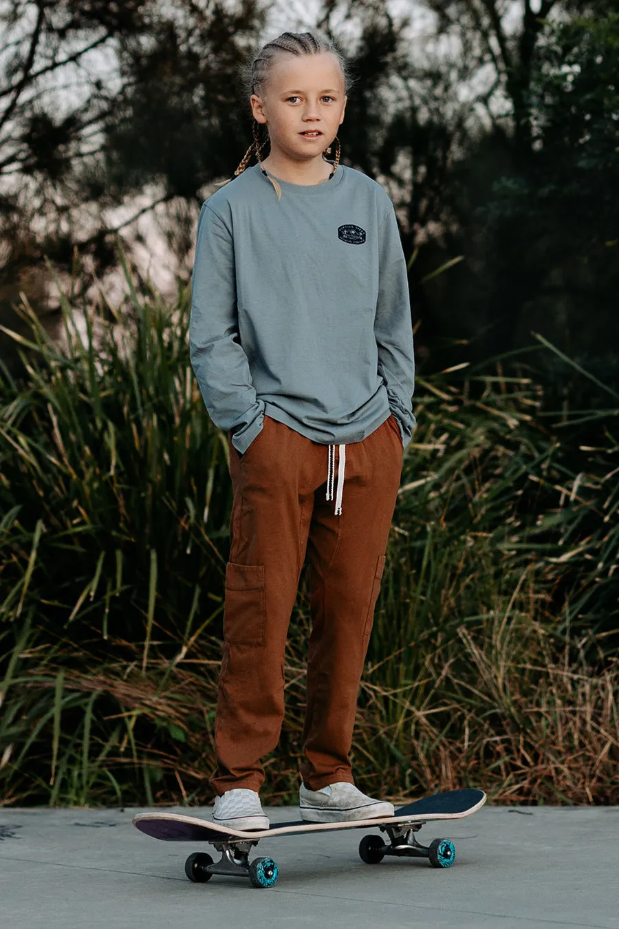 Munster Kids Jargo Boys Pants in Washed Almond Color