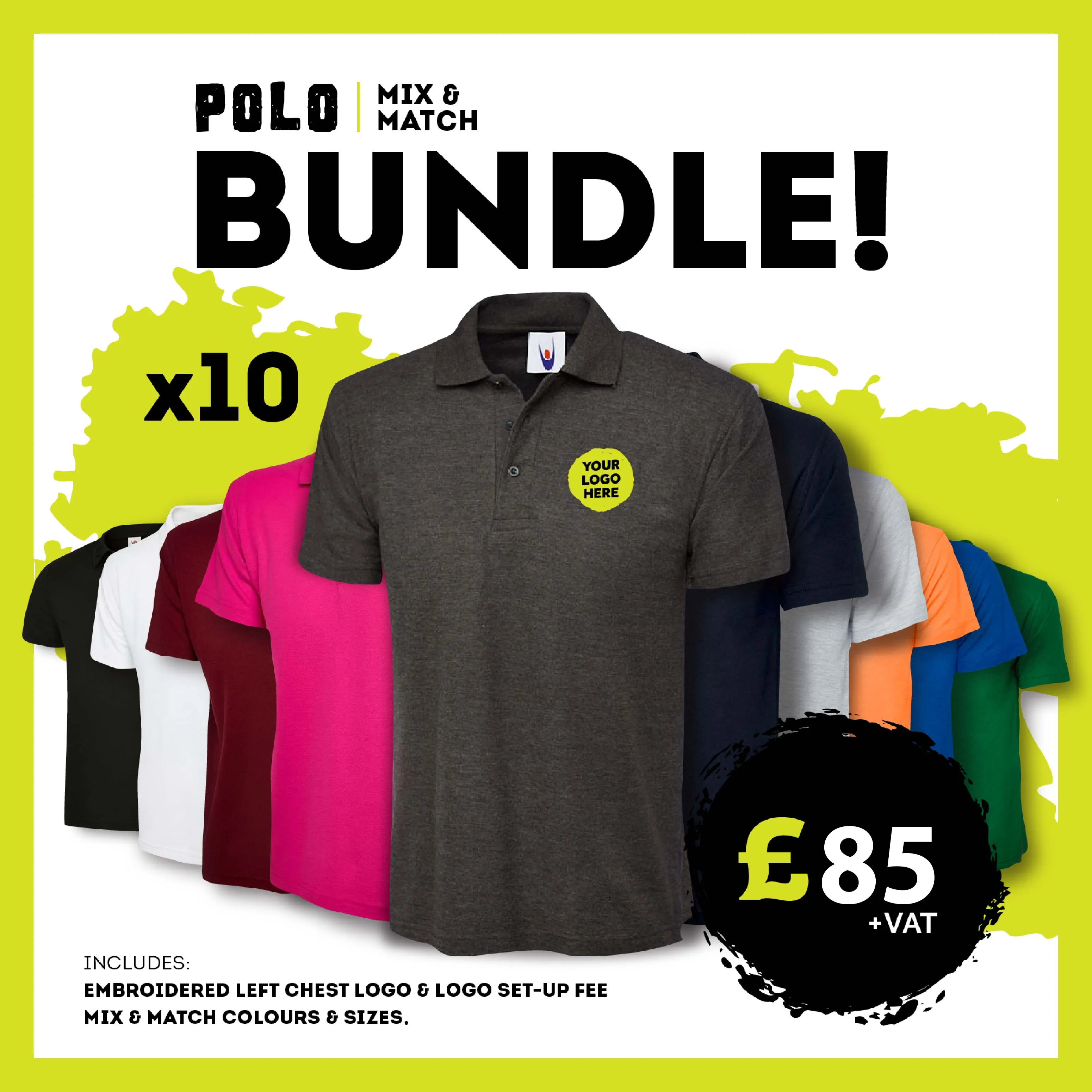 Budget Polo Shirt Bundle 10
