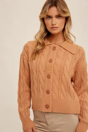 Cable Knit Cardigan Style 3338