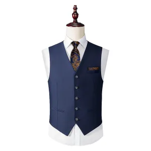 DiBanGu Kids Tie Dark Blue Gold Floral Silk Tie Handkerchief Set