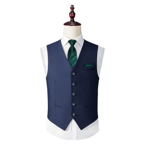 DiBanGu Kids Tie Sapphire Pine Green Striped Silk Tie Handkerchief Set