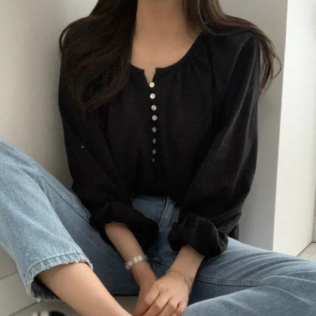 DressBetty - Fashion Temperament Long Sleeve Thin Shirts