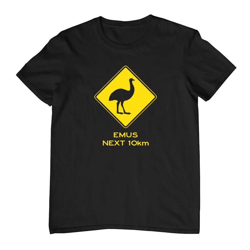 Emu Road Sign Childrens T-Shirt (Colour Choices)