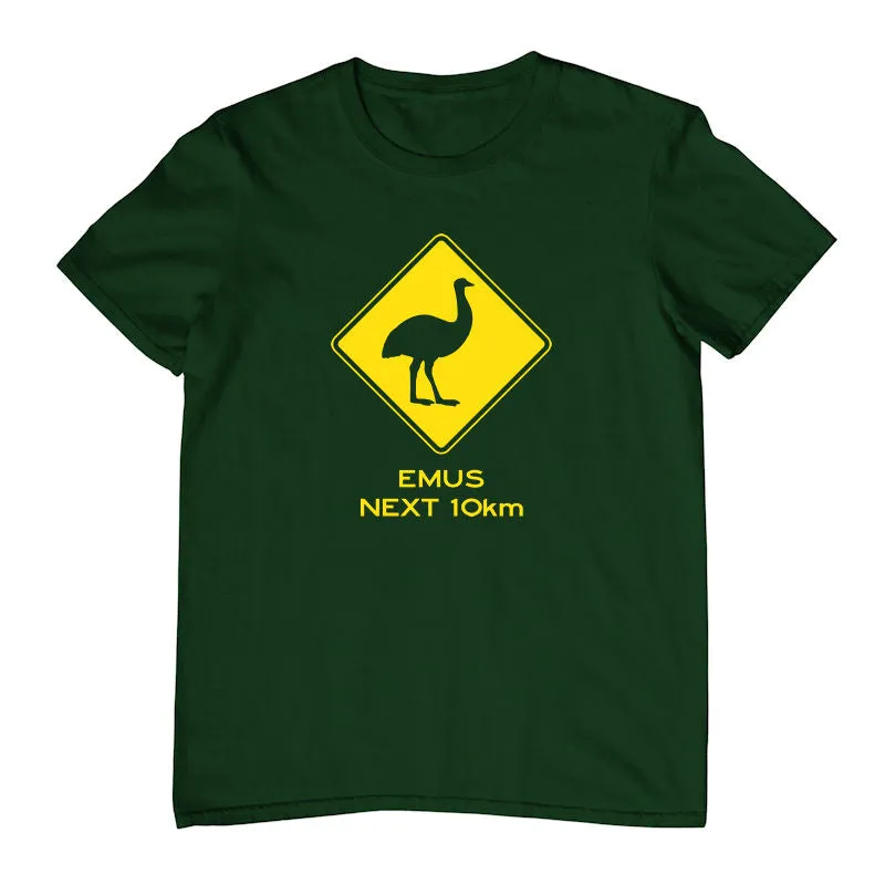 Emu Road Sign Childrens T-Shirt (Colour Choices)