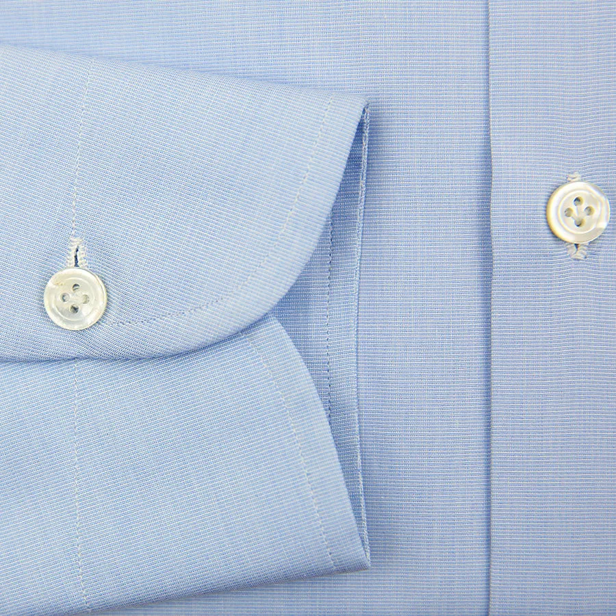 End-On-End Semi Spread Shirt - Sky Blue - Regular Fit
