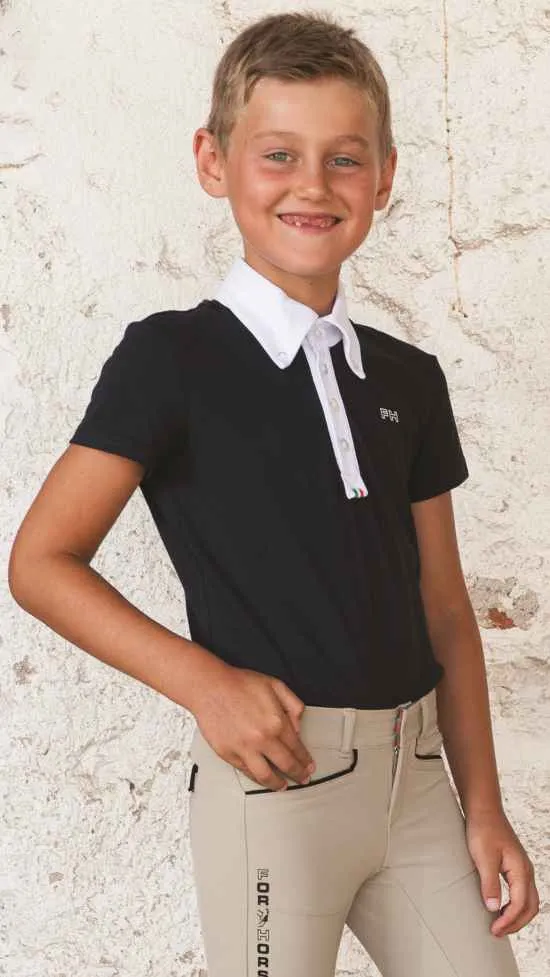 For Horses Boy's Toby Short Sleeve Competition Shirt