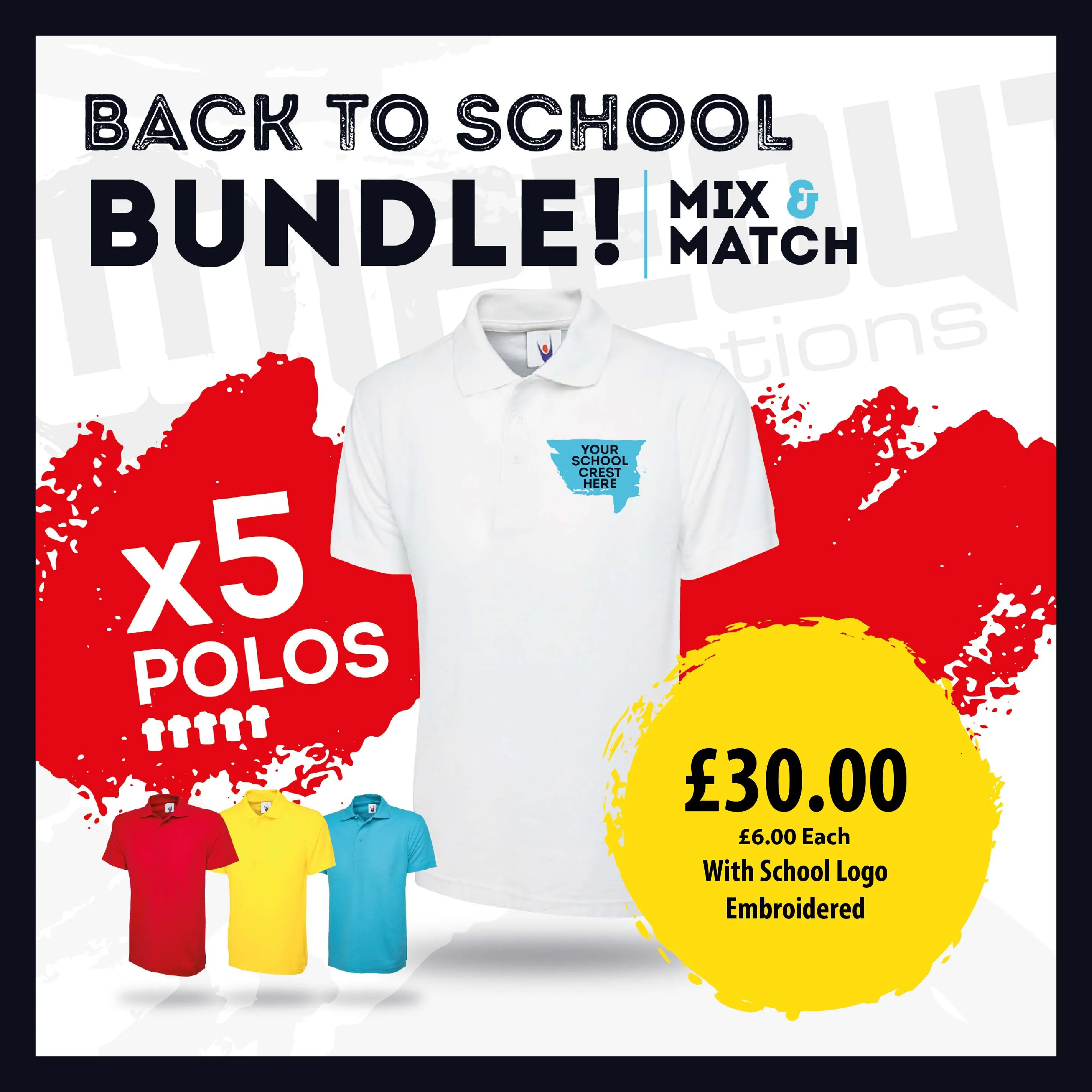 Gowerton Primary School Value Polo Shirt Bundle