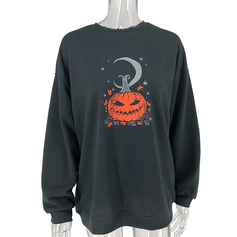 Gray Streetwear Loose Casual Woman Hoodie O Neck Pullovers Long Sleeve Autumn Elastic Women Sweatshirt Tops  Fashion