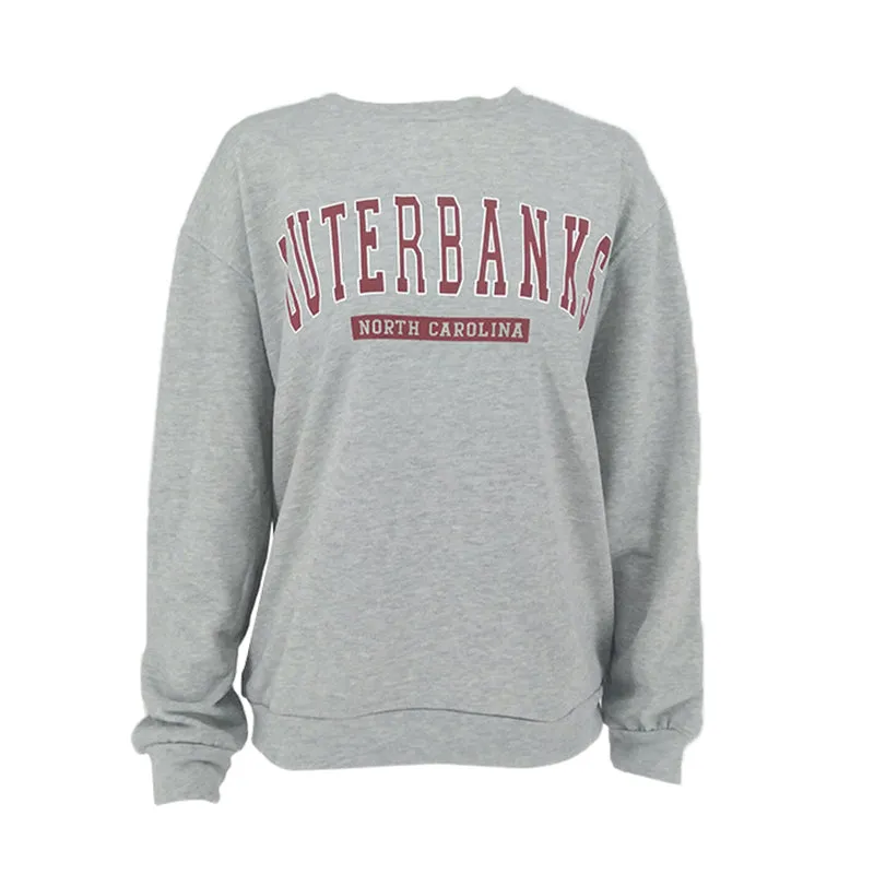 Gray Streetwear Loose Casual Woman Hoodie O Neck Pullovers Long Sleeve Autumn Elastic Women Sweatshirt Tops  Fashion