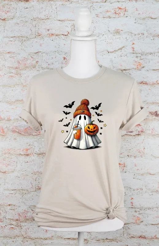Halloween Ghost Cotton Unisex Fashion Graphic Tee T-Shirt