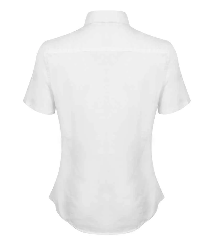 Henbury Ladies Modern Short Sleeve Regular Fit Oxford Shirt