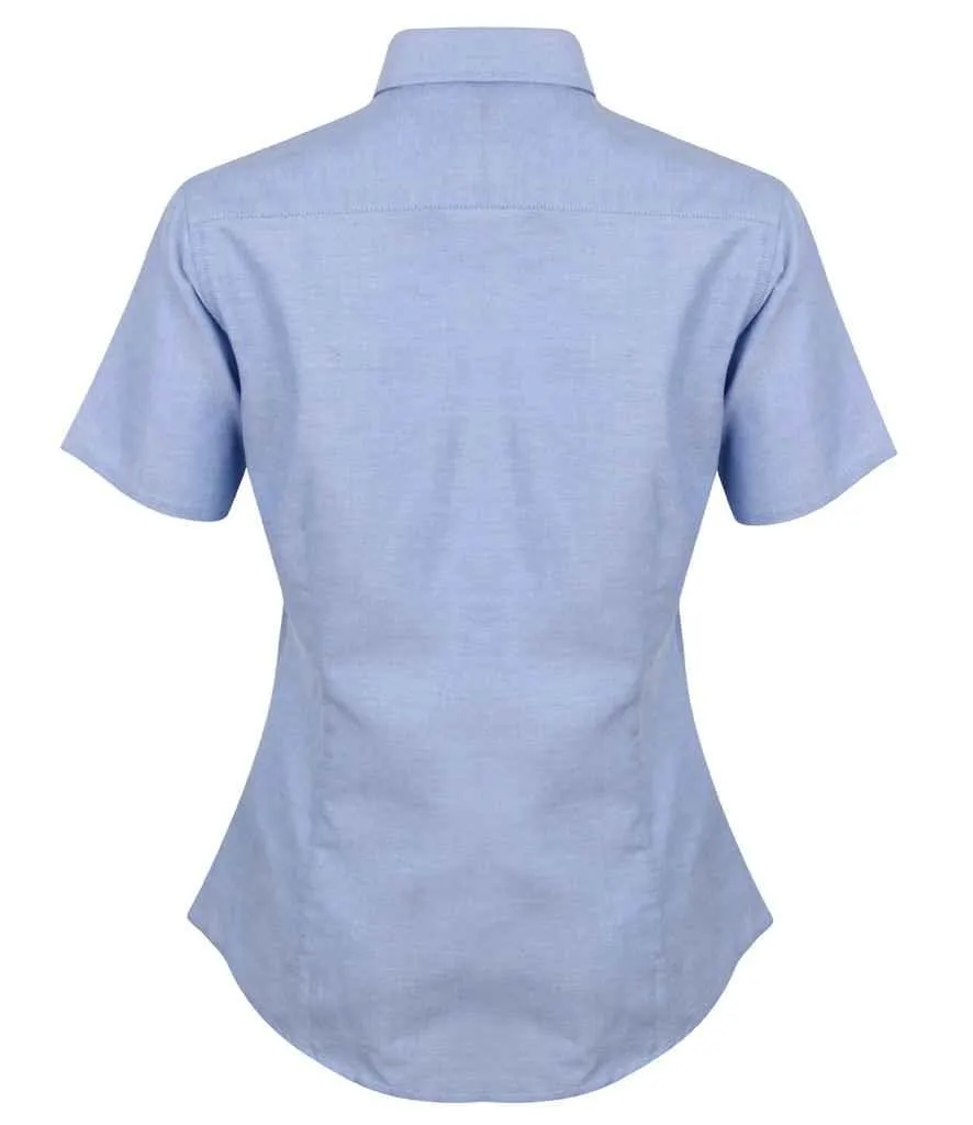 Henbury Ladies Modern Short Sleeve Regular Fit Oxford Shirt