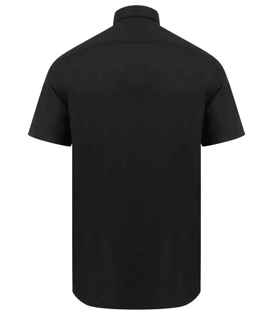 Henbury Modern Short Sleeve Regular Fit Oxford Shirt