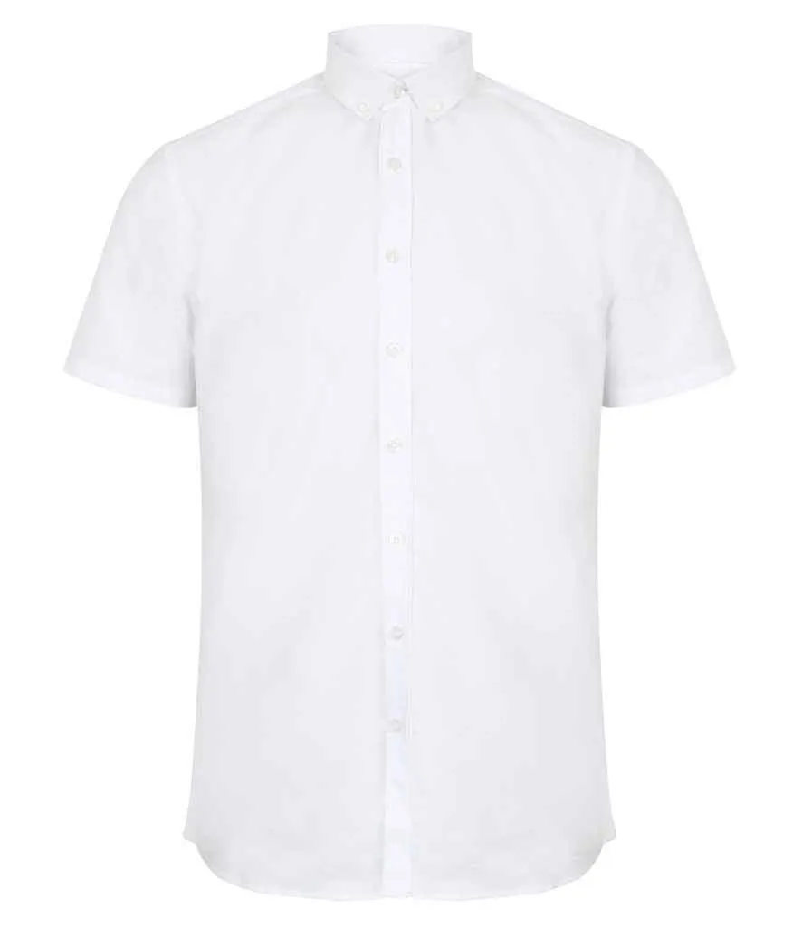 Henbury Modern Short Sleeve Regular Fit Oxford Shirt