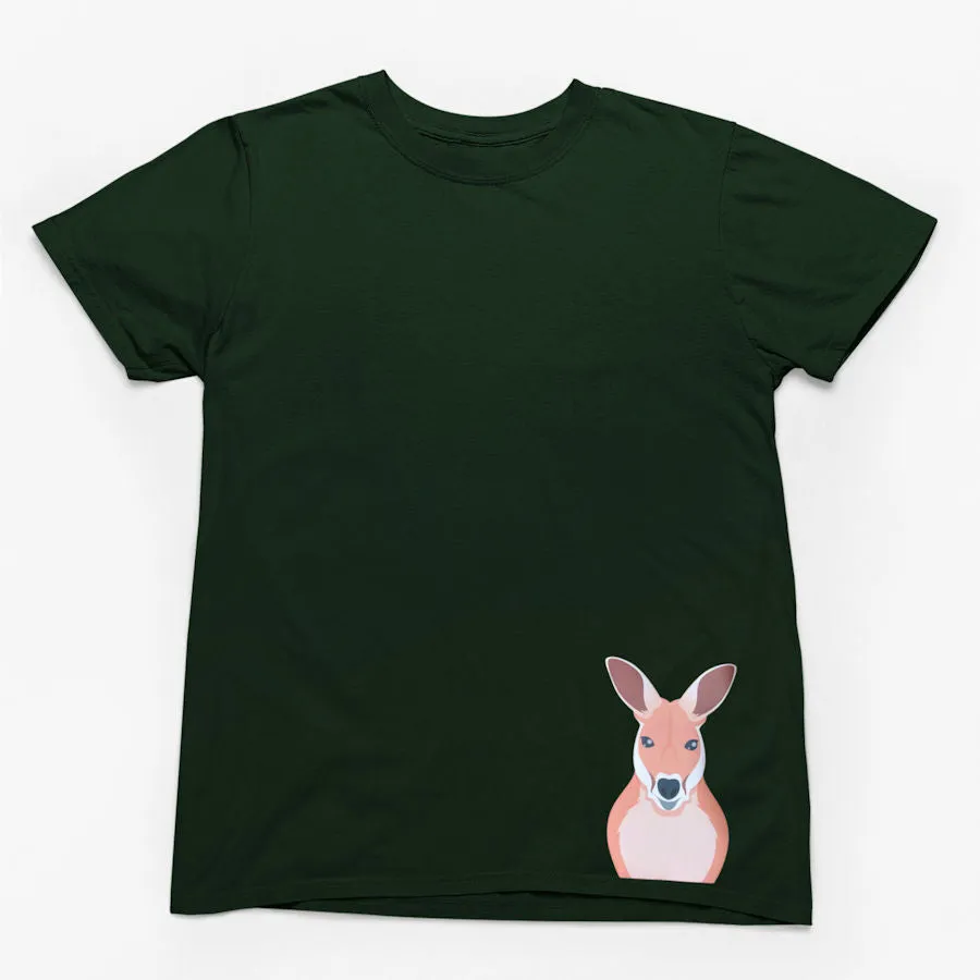 Kangaroo Hem Print Adults T-Shirt (Various Colours)