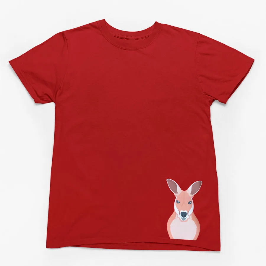 Kangaroo Hem Print Adults T-Shirt (Various Colours)