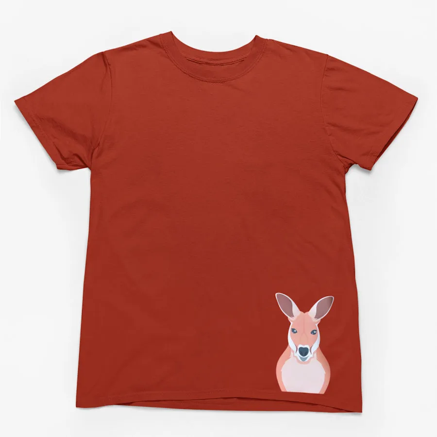 Kangaroo Hem Print Adults T-Shirt (Various Colours)