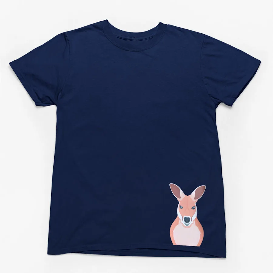Kangaroo Hem Print Adults T-Shirt (Various Colours)