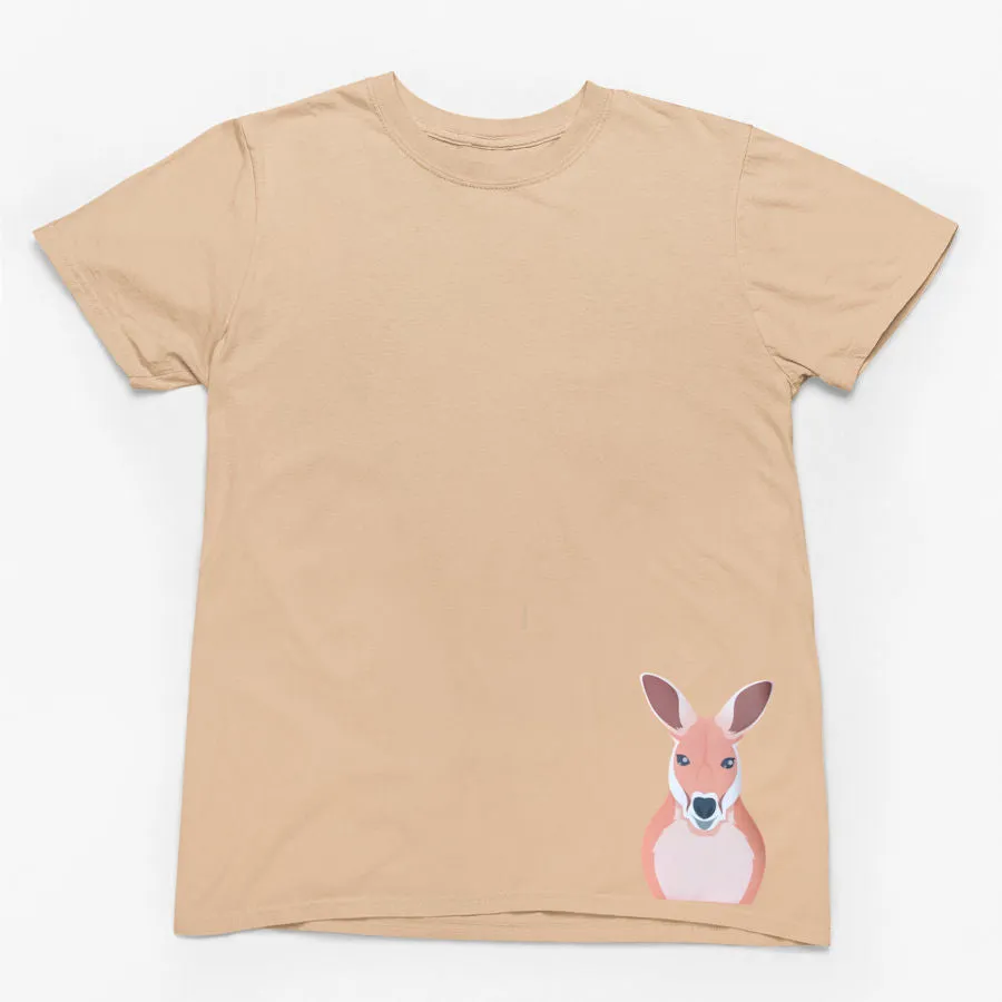 Kangaroo Hem Print Adults T-Shirt (Various Colours)