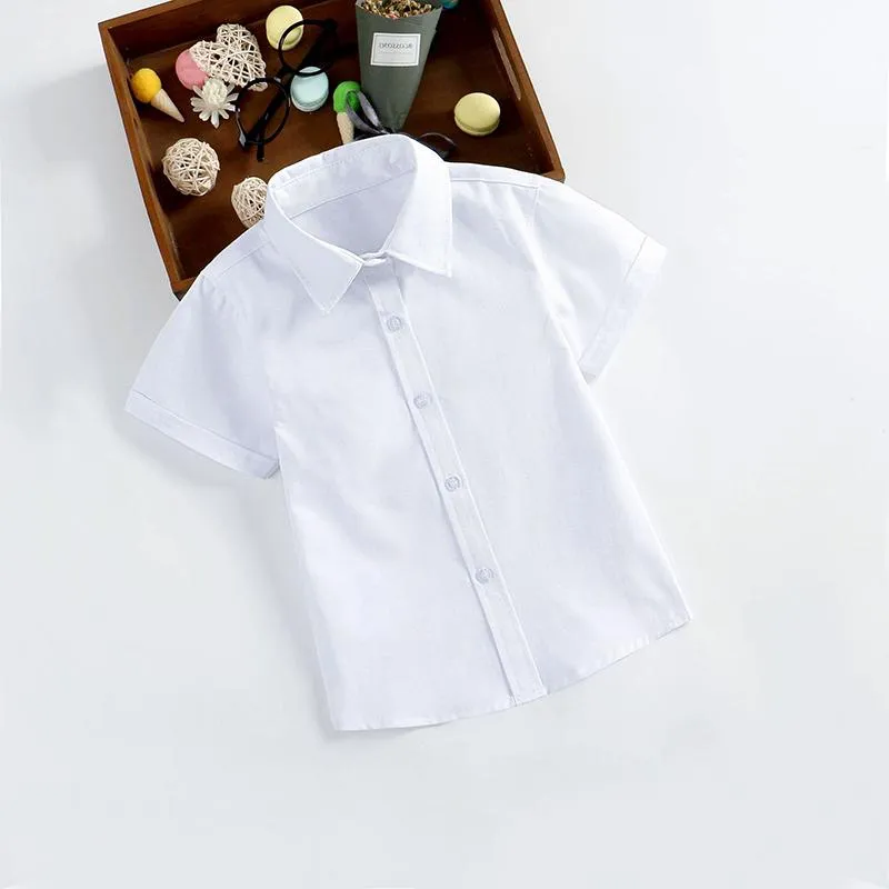 Kids' Classic White Summer Shirts for Kids