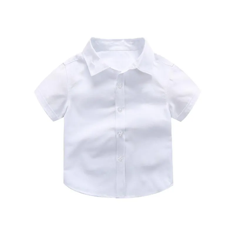 Kids' Classic White Summer Shirts for Kids