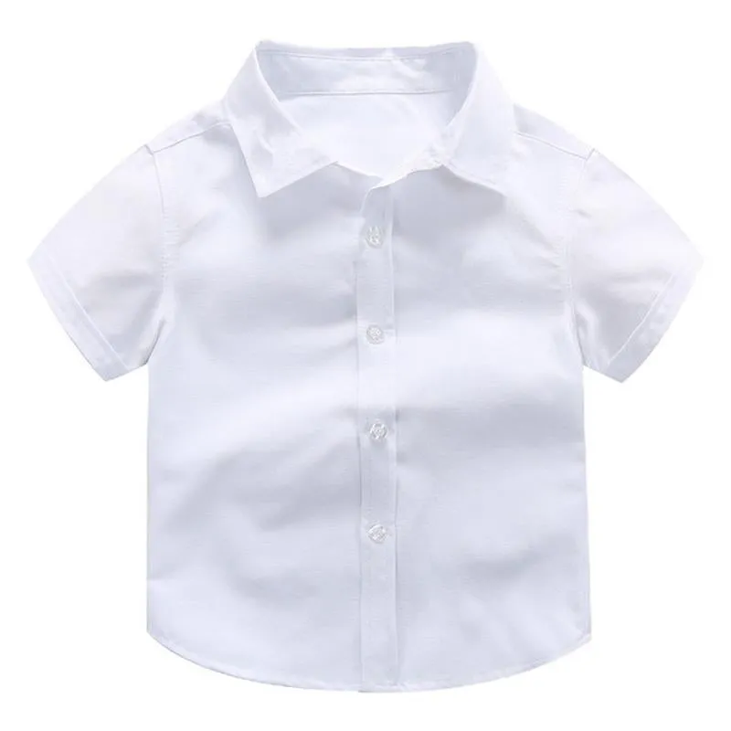 Kids' Classic White Summer Shirts for Kids