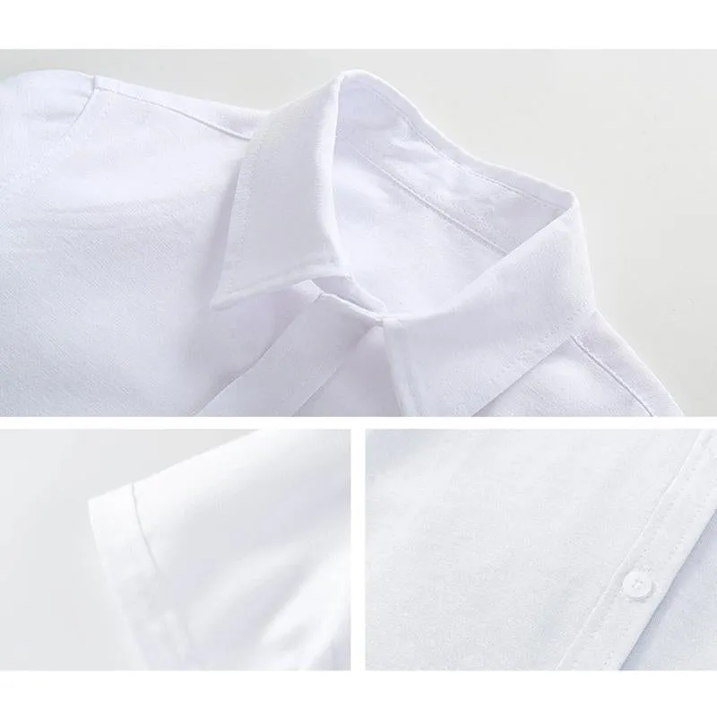 Kids' Classic White Summer Shirts for Kids