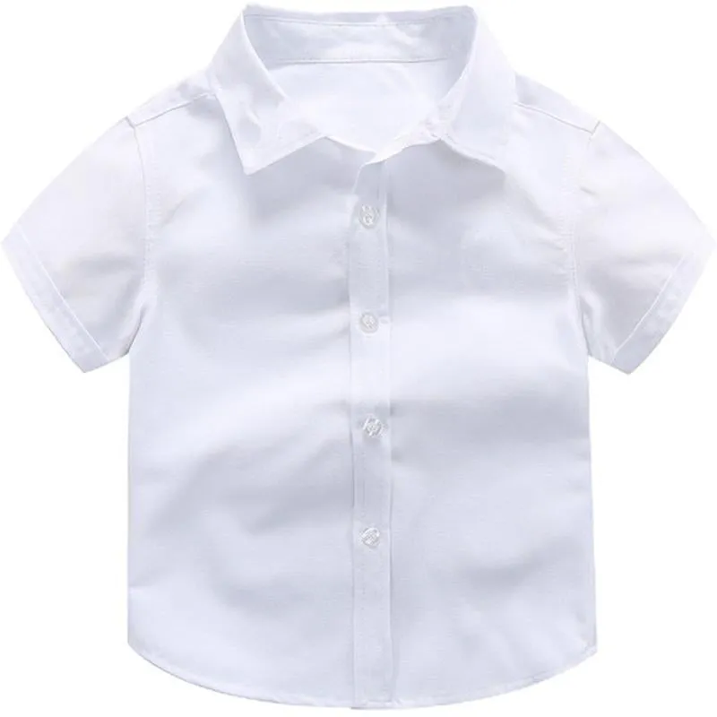 Kids' Classic White Summer Shirts for Kids