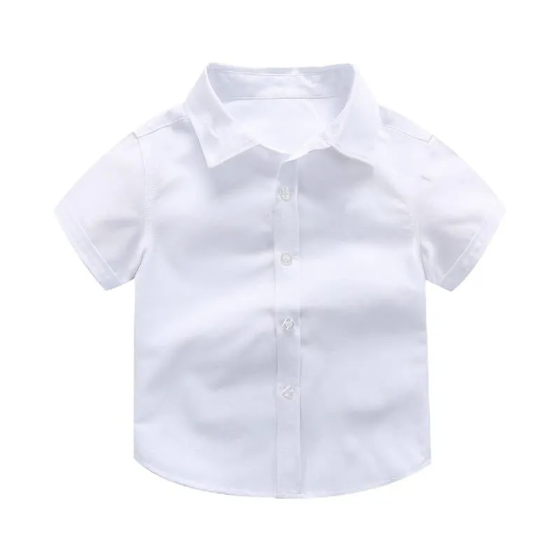 Kids' Classic White Summer Shirts for Kids