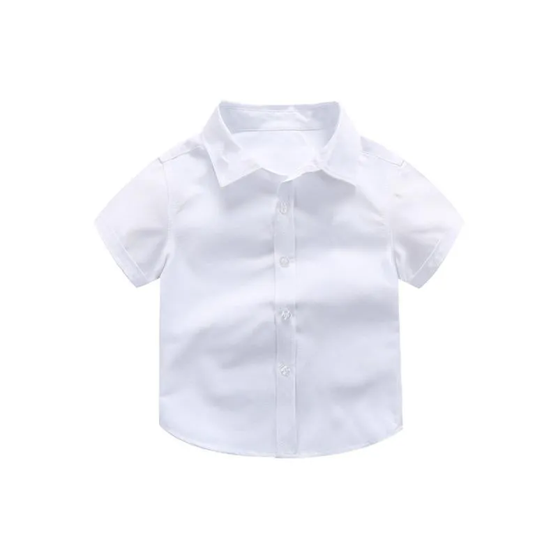 Kids' Classic White Summer Shirts for Kids
