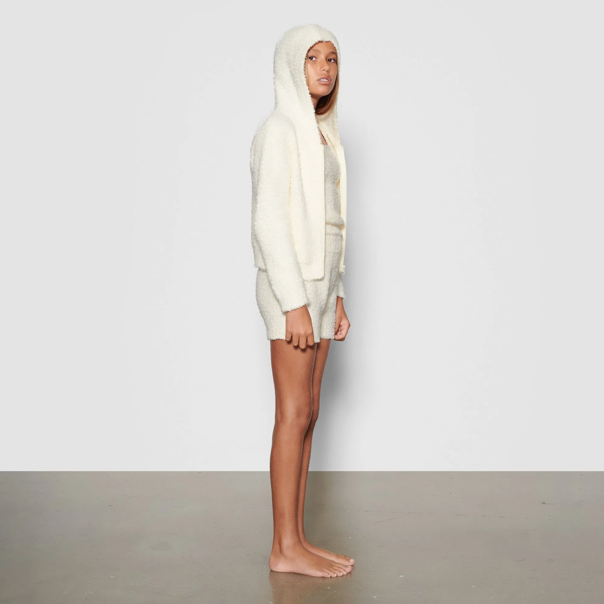KIDS COZY KNIT HOODIE | BONE