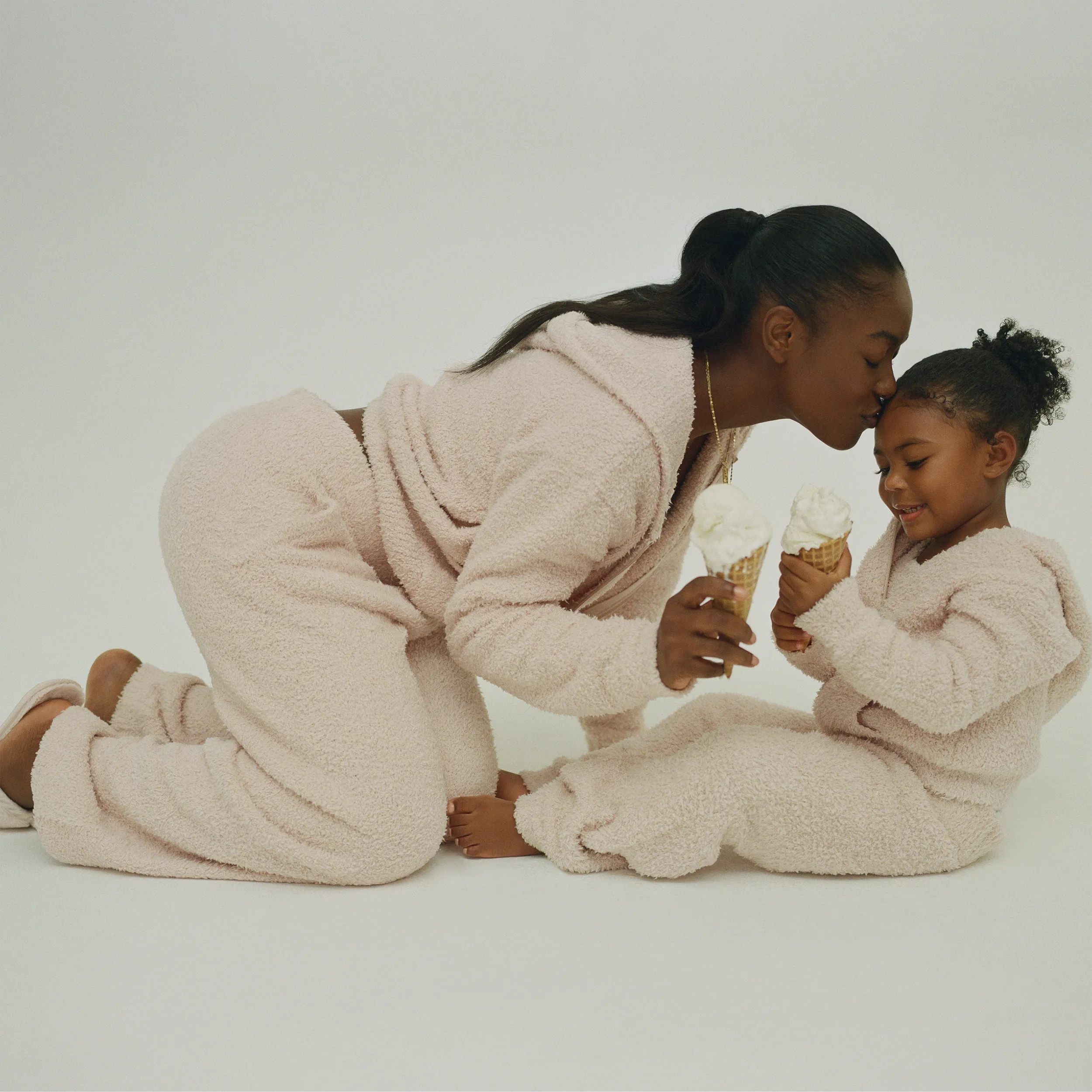 KIDS COZY KNIT HOODIE | BONE