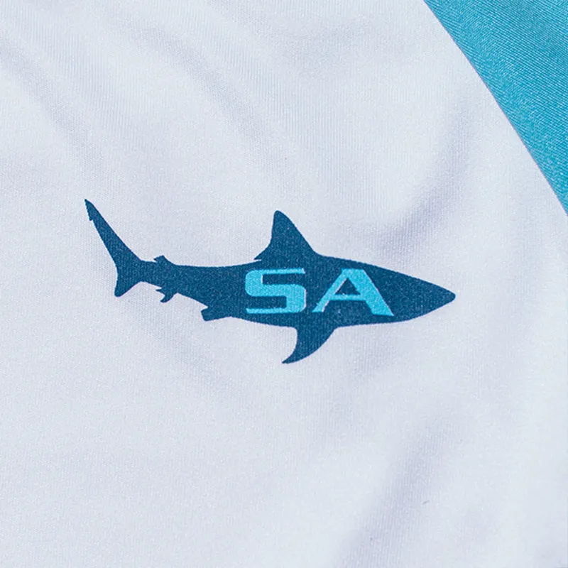Kids Performance Long Sleeve Shirt | White | Baby Shark