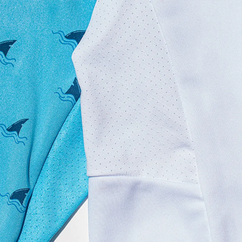 Kids Performance Long Sleeve Shirt | White | Baby Shark