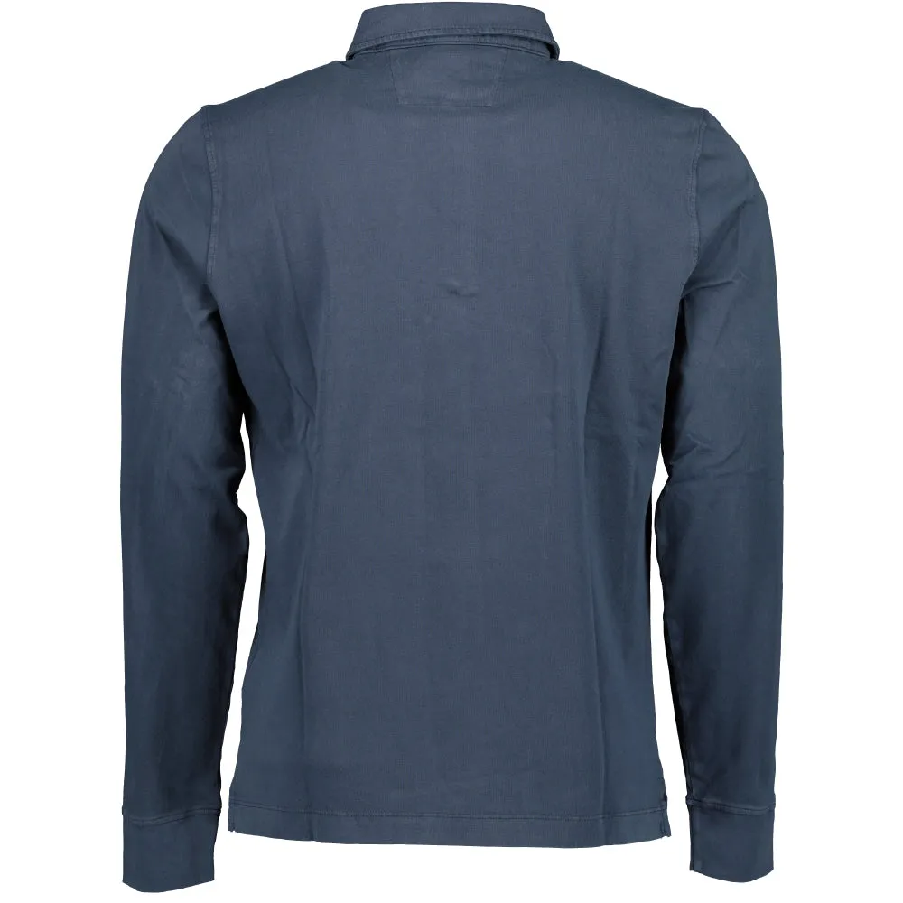 Long Sleeve Logo Patch Polo Shirt