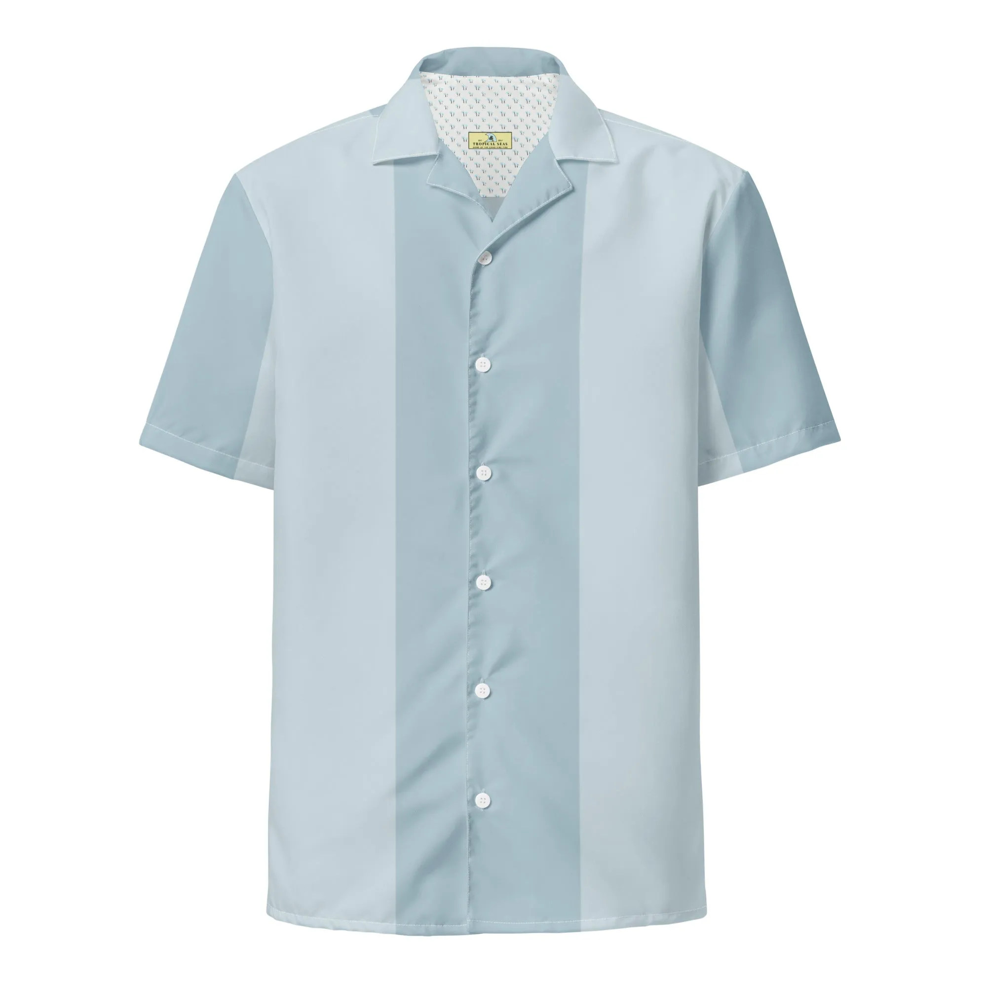 Mako Blue & Gray Button Down Camp Shirt