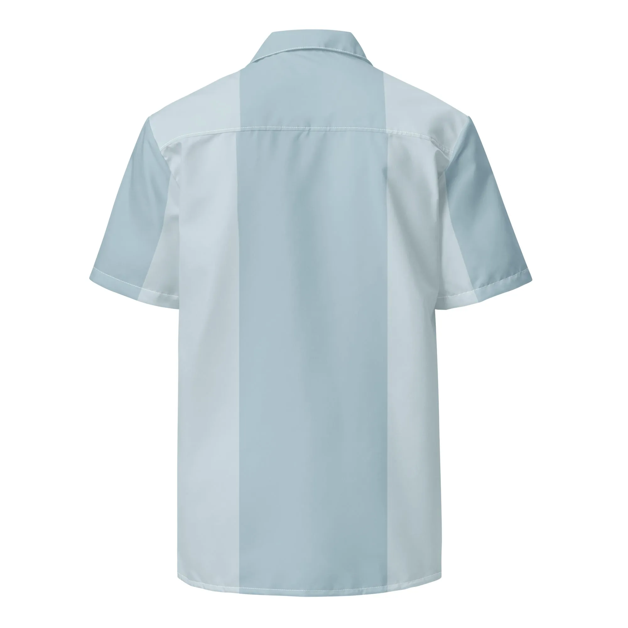 Mako Blue & Gray Button Down Camp Shirt