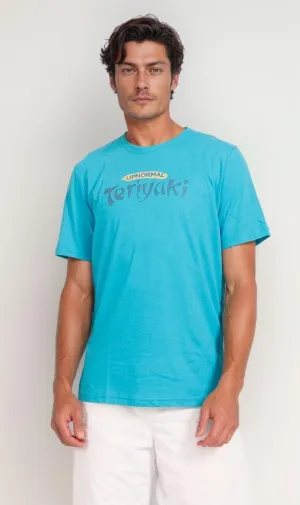 O203309 - Ramen Bowl Graphic T-Shirt  Teal Blue