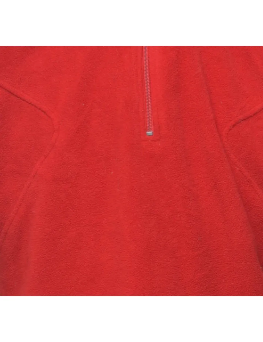 Quarter Zip Fleece Sweatshirt - L