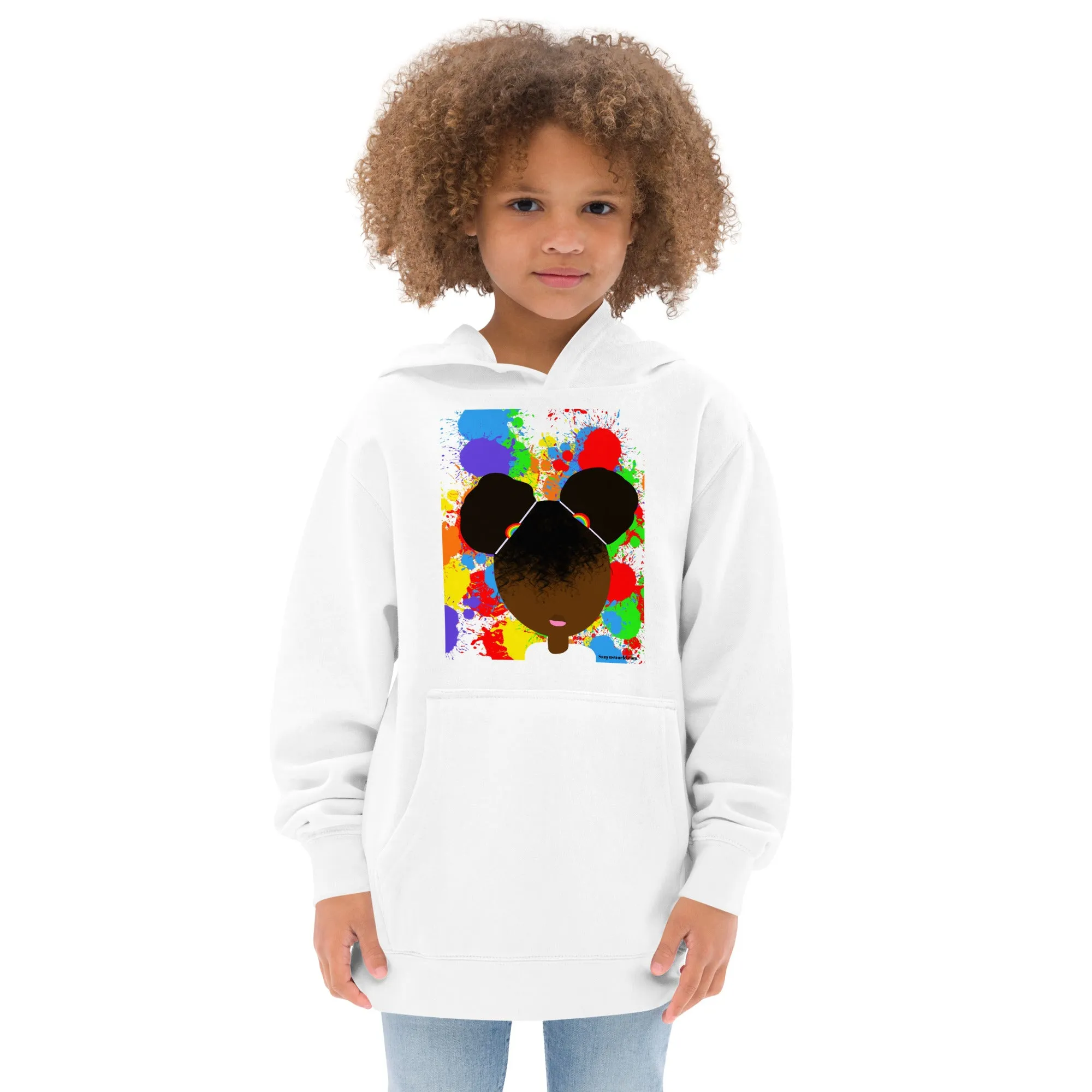 RAINBOW SPLATTER SISTAH Kids fleece hoodie