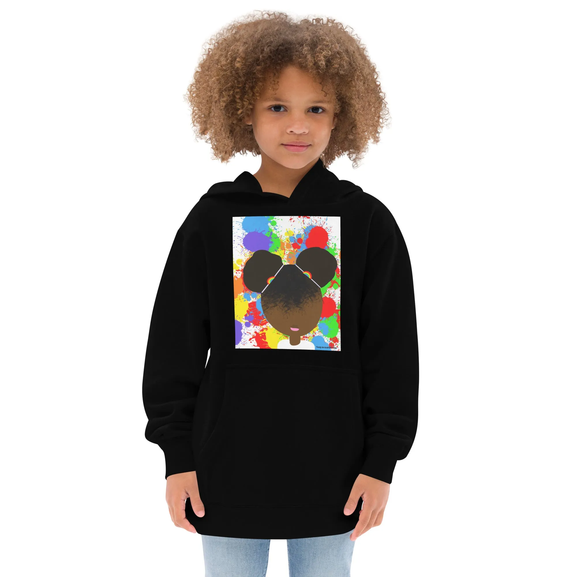 RAINBOW SPLATTER SISTAH Kids fleece hoodie