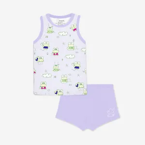 Snugkins 100% Organic Cotton Sleeveless T-Shirts Top and Shorts Set for Kids, Toddlers, Boys and Girl - Set of 1